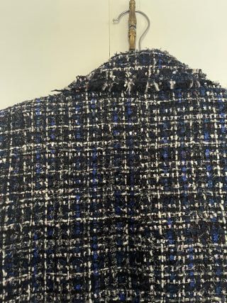 Blazer Tweed Zara NUEVO - Hilos Plateados Metaliz