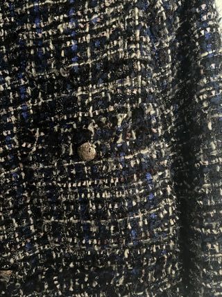 Blazer Tweed Zara NUEVO - Hilos Plateados Metaliz