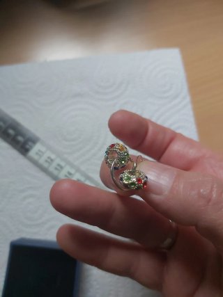 Pendientes Aro Circonitas Multicolor Plata de ley