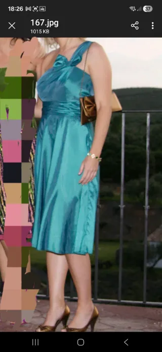 Vestido fiesta mujer verde.