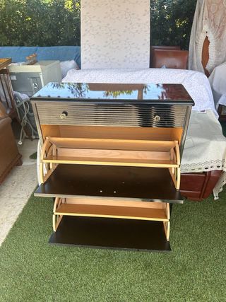 Mueble zapatero antiguo de madera