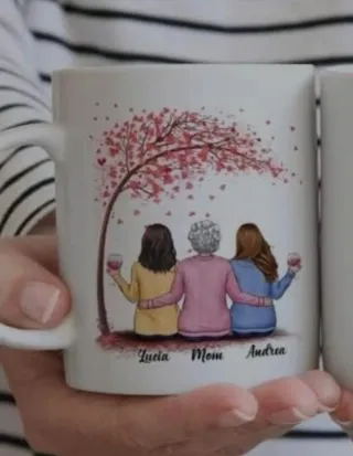 Taza personalizada Mamá con nombres