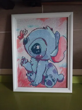 Cuadro Stitch con marco 44x34 rectangular