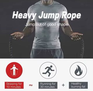 Cuerda Fitness Pesada Negra 3m
