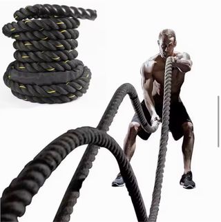 Cuerda Fitness Pesada Negra 3m