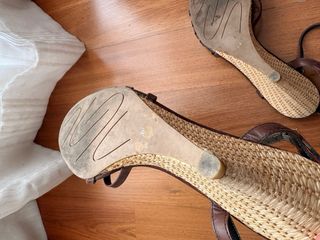 Sandalias de cuña Fosco marrones