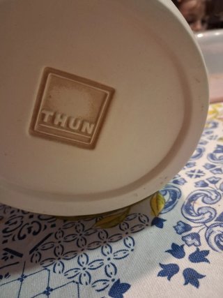 Vaso Thun grande decorato farfalla e fiore