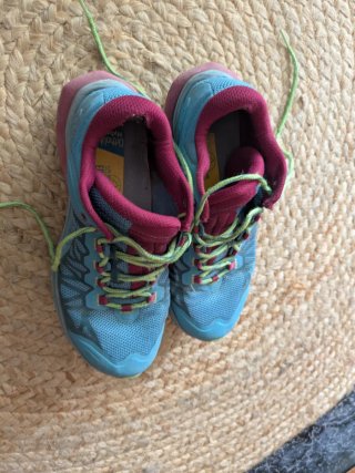 Zapatillas La Sportiva Azul y Rosa