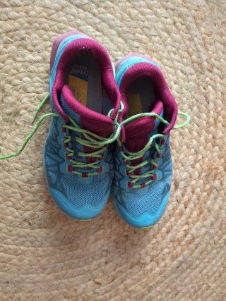 Zapatillas La Sportiva Azul y Rosa