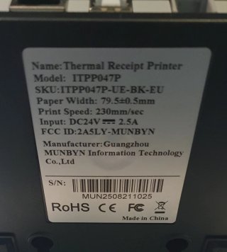 Impresora Térmica MUNBYN ITPP047P (NUEVA)