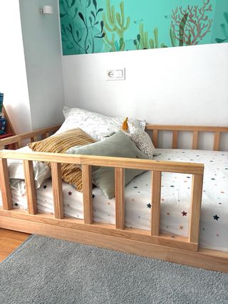 Cama Montessori con barrera 90x190