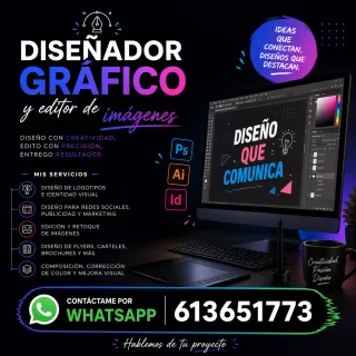 Soy Diseñador gráfico y editor de imágenes