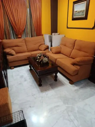 Pareja sillones 2 plazas tela antimachas