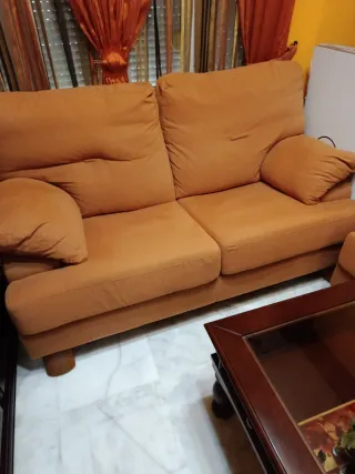 Pareja sillones 2 plazas tela antimachas