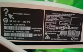 Computer HP bianco con tastiera e mouse in regalo