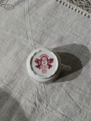 Vajilla Pontesa Cerámica Roja y Blanca