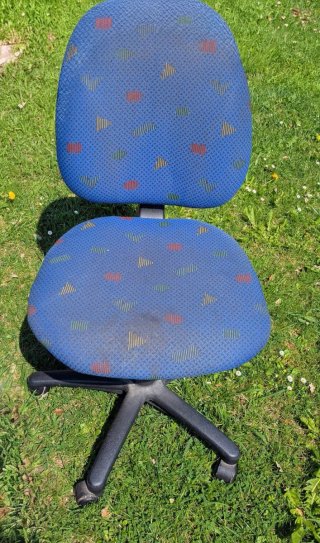 Escritorio juvenil beige y azul