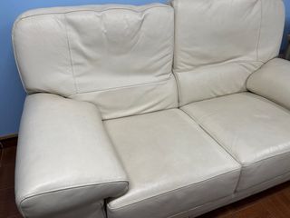 Bajado de precio Sofá 2 plazas piel crudo, cómodo!