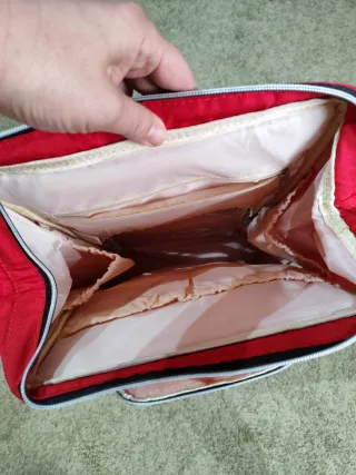 Mochila para coche de bebé roja