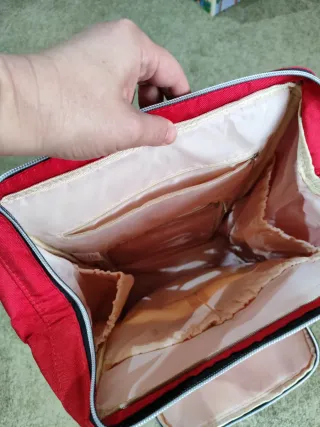 Mochila para coche de bebé roja