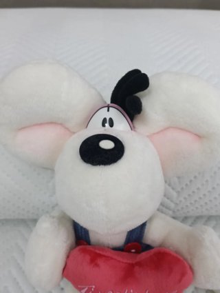 Peluche Diddl con cuore 26 cm in altezza