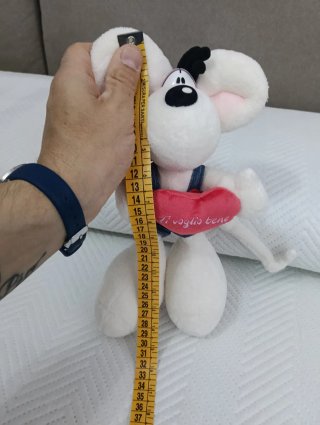 Peluche Diddl con cuore 26 cm in altezza
