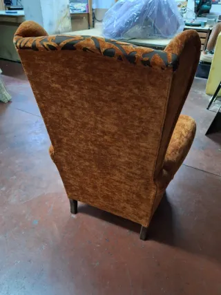 Poltrona Relax in Tessuto Stampato, Nuova, appena rivestita