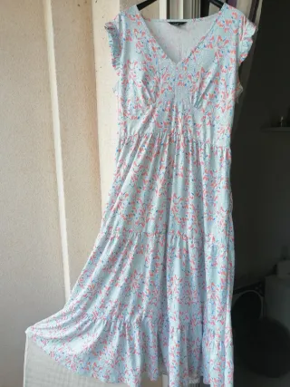 Vestido largo estampado verano