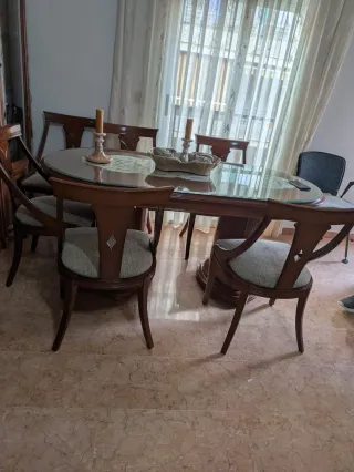 Mueble comedor boiserie, mesa y 6 sillas