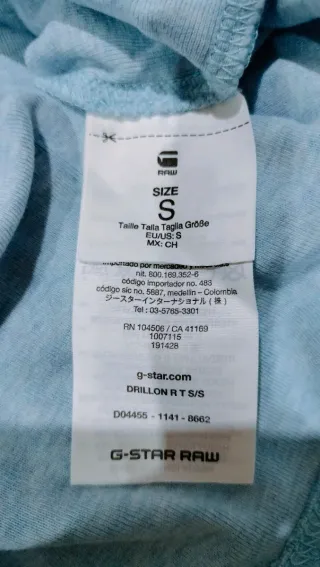 Camiseta G-Star RAW chico azul Talla S