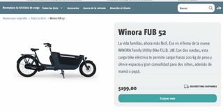 Bici Eléctrica de Carga WINORA Nueva en Caja