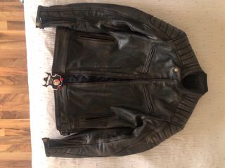 Chaqueta de cuero para moto hombre