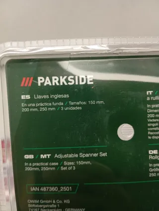 Set 3 Llaves Inglesas Parkside con funda