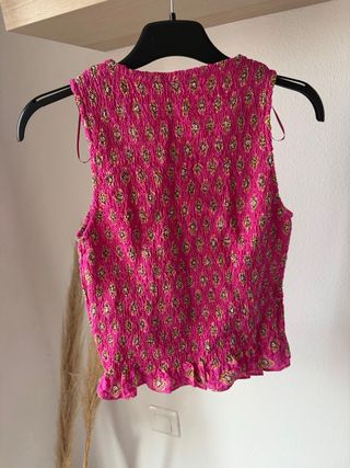 Top Zara rosa talla S