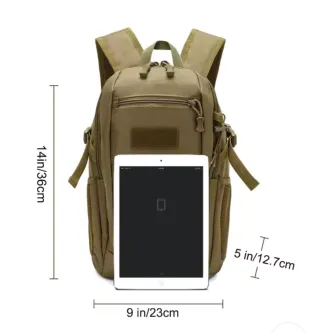 Mochila Negra Táctica 20L Impermeable Nueva