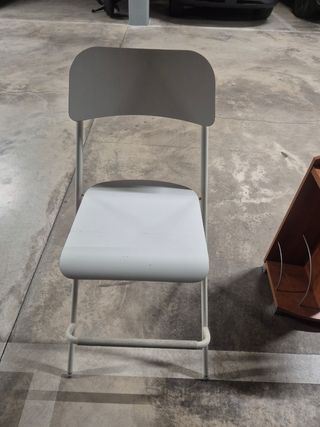 Taburete alto cocina blanco madera