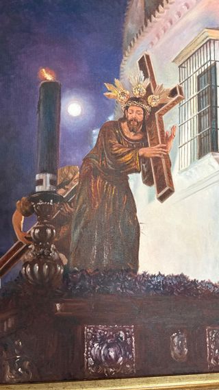 Cuadro Óleo Hermandad Silencio Carmona