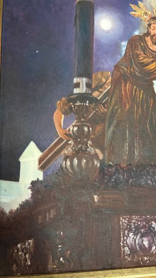 Cuadro Óleo Hermandad Silencio Carmona
