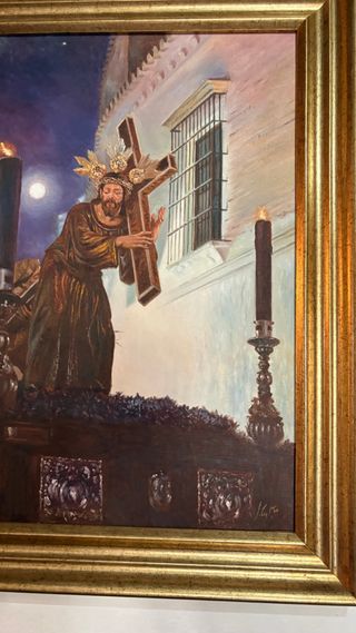 Cuadro Óleo Hermandad Silencio Carmona