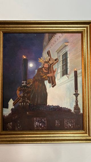 Cuadro Óleo Hermandad Silencio Carmona