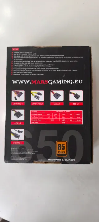 Fuente Alimentación Mars Gaming MPII 650W 85+