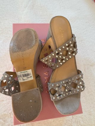 Sandalias Alma en Pena Beige/Plata