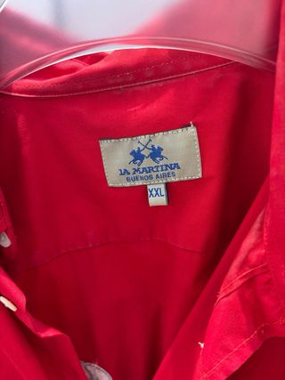 Camisa La Martina Roja Talla XXL