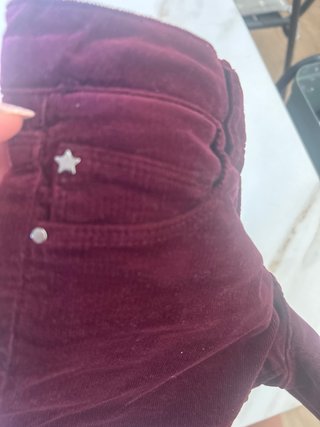 Pantalones cortos pana granate Zara 7/8