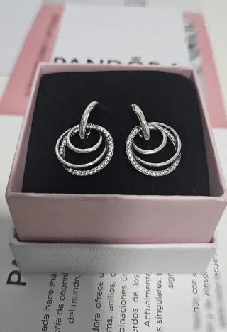 Pendientes Pandora Aro Circonitas Plata