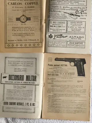 "ARMAS Y LETRAS" 4 REVISTAS ANTIGUAS AÑO 1922