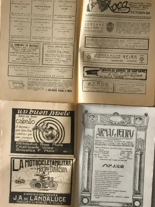"ARMAS Y LETRAS" 4 REVISTAS ANTIGUAS AÑO 1922