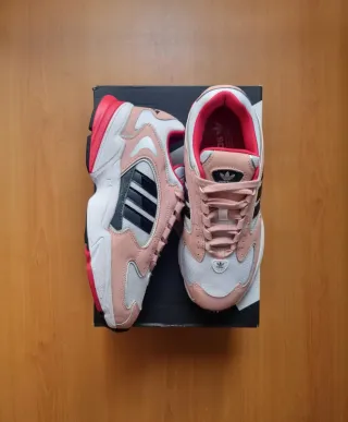 Zapatillas Adidas Falcon Rosa/Blanco Talla 40 2/3