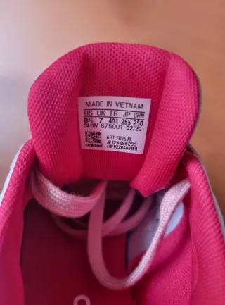 Zapatillas Adidas Falcon Rosa/Blanco Talla 40 2/3