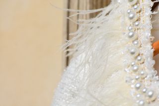 Vestido Blanco María Picaretta Perlas